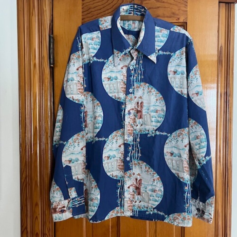 VINTAGE “Huk-A-Poo” Label Original 1970’s Button Down Men's Shirt